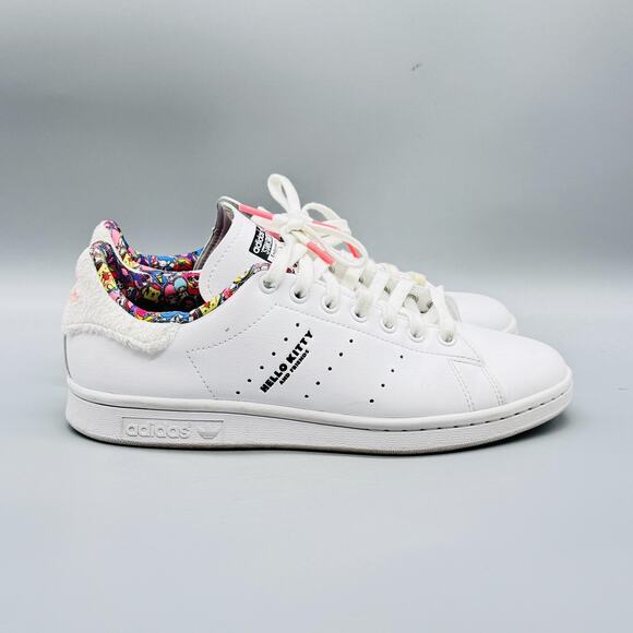 adidas Shoes - Adidas Originals Shoes Womens 8.5 White Leather Hello Kitty Stan Smith Sneakers